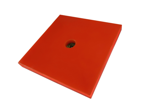 PU-Platte mit Lochblech rot